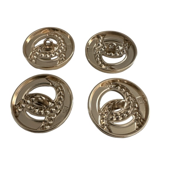 New 4Pcs Button Sewing Supplies Metal Round Black Rhinestone Buttons - Picture 7 of 9